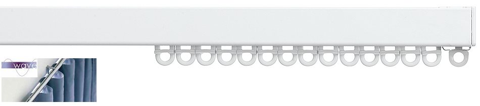 Silent Gliss 6870 Hand Drawn Silent Curtain Track Wave Matt White