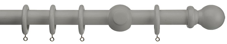 Universal 35mm Wood Curtain Pole Slate Ball