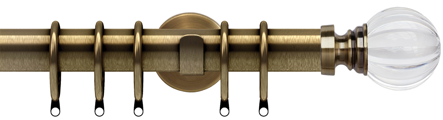 Speedy 35mm Poles Apart IDC Metal Pole Antique Brass, Segmented Ball