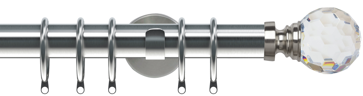 Speedy 35mm Poles Apart IDC Metal Pole Satin Silver Acrylic Ball