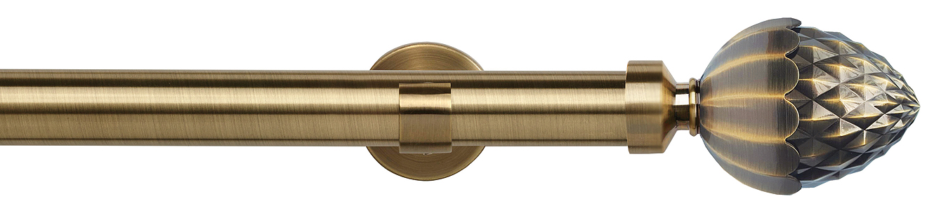 Speedy 35mm Poles Apart IDC Metal Eyelet Pole Antique Brass, Acorn