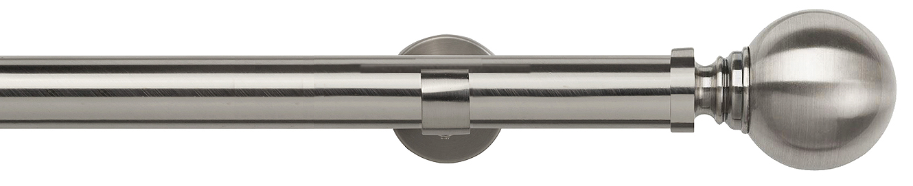 Speedy 35mm Poles Apart IDC Metal Eyelet Pole Satin Silver, Globe