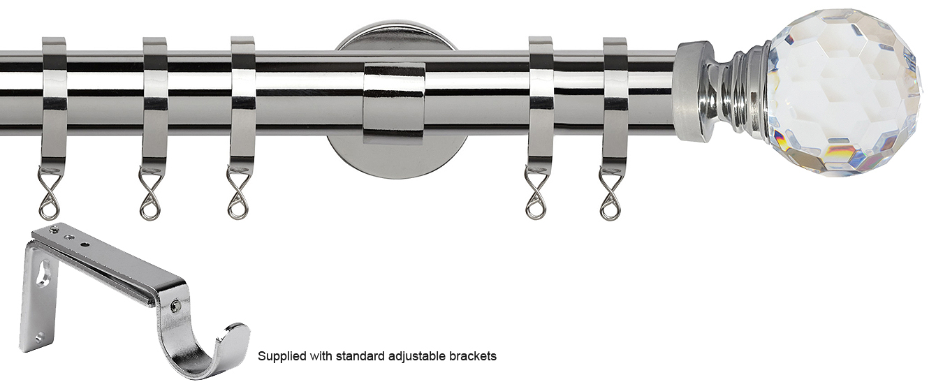 Speedy 35mm Poles Apart Metal Pole Standard Chrome Acrylic Ball