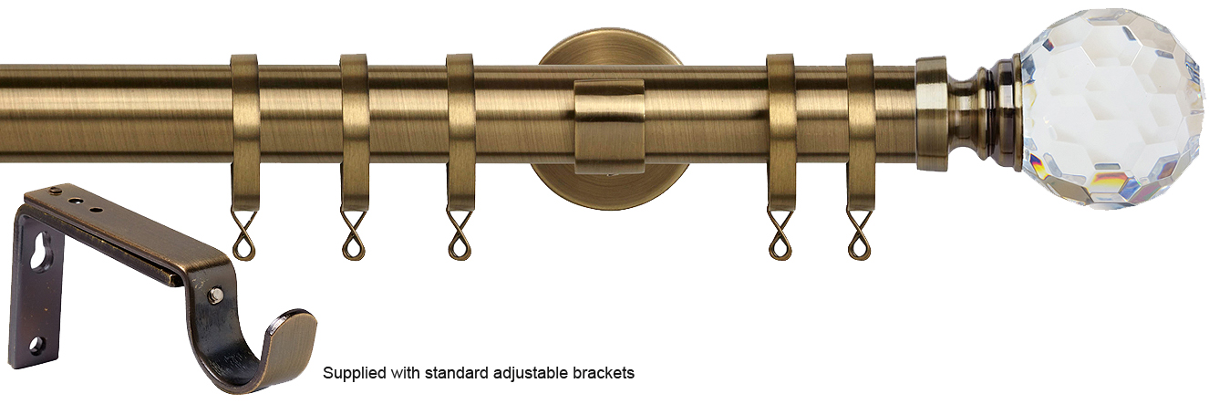 Speedy 35mm Poles Apart Metal Pole Standard Antique Brass Acrylic Ball