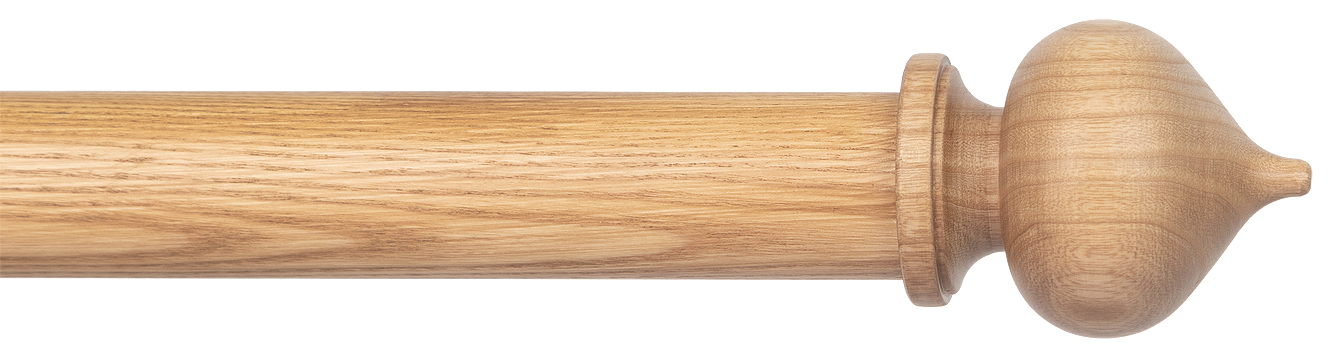 Byron Chalfont 35mm 45mm Curtain Pole Oak effect Dome