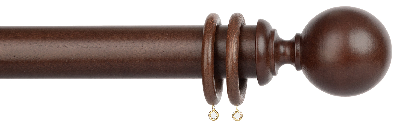 Byron Chalfont 35mm 45mm Curtain Pole Old Oak Ball