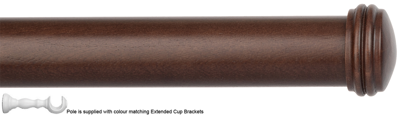 Byron Chalfont 35mm 45mm Ext Pole Old Oak End Cap
