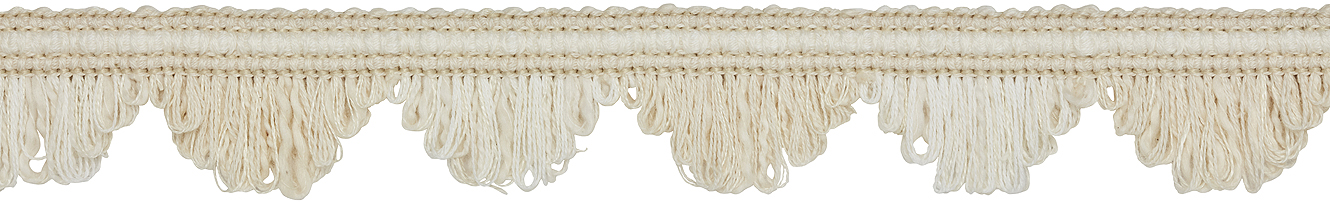 Hallis Prairie 30mm Fan Edge Braid, Chalk