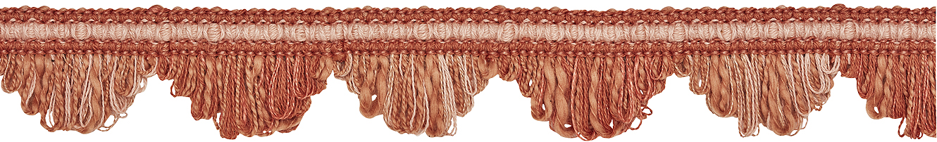 Hallis Prairie 30mm Fan Edge Braid, Clay