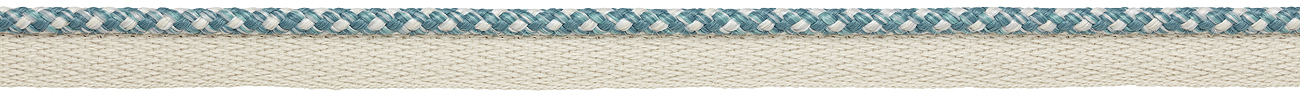 Hallis Eternity Bella Dura 5.5mm Checked Flanged Piping Cord Seafoam