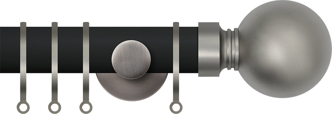 Renaissance Accents 35mm Cool Black Cont Pole, Titanium Ball