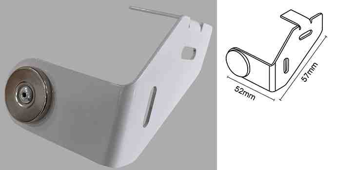 Hallis Cov-A-Blind White Roller Bracket Top Fix, Medium