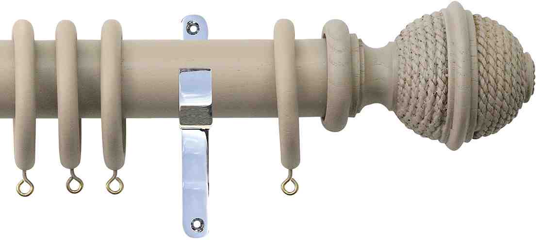 Jones Seychelles 40mm Handcrafted Pole Truffle, Chrome, Rope