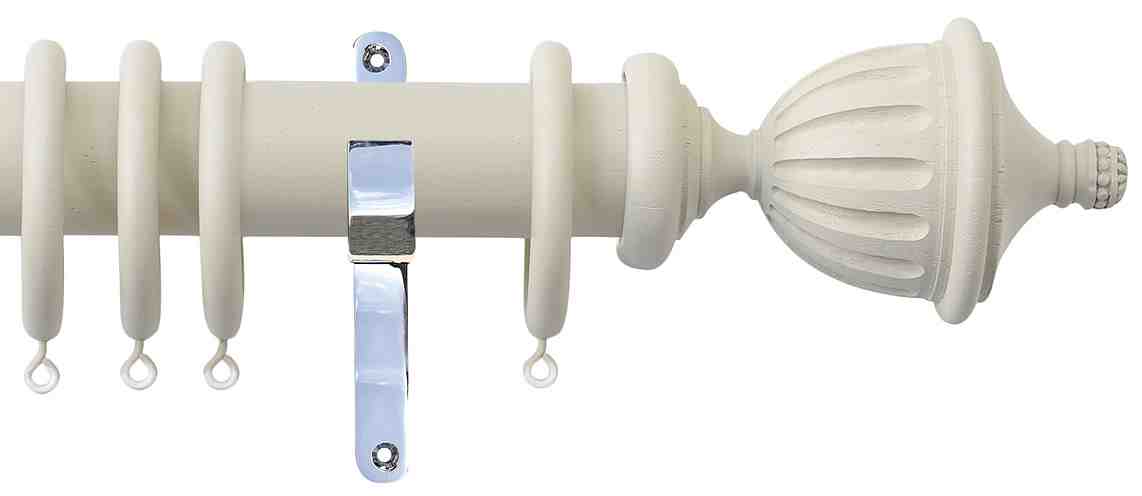 Jones Seychelles 40mm Handcrafted Pole Sand, Chrome, Fluted Urn