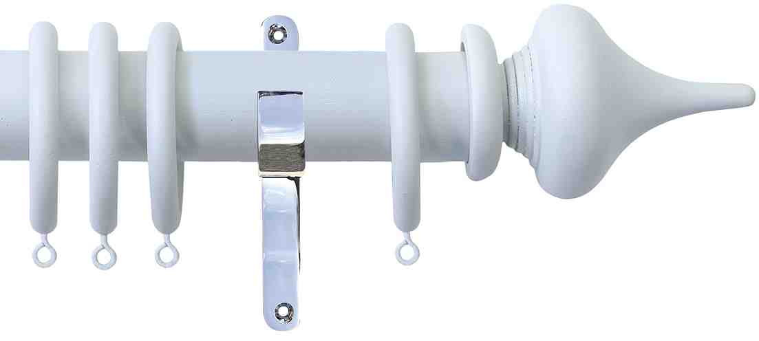 Jones Seychelles 40mm Handcrafted Pole Mist, Chrome, Minaret