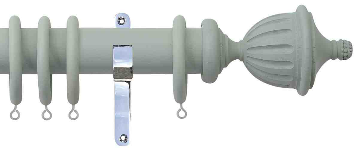 Jones Seychelles 40mm Handcrafted Pole Haze, Chrome, Fluted Urn
