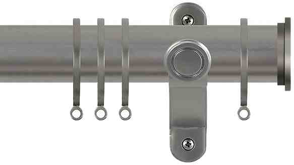 Renaissance Spectrum 35mm Curtain Pole Titanium, Fynn Endcap