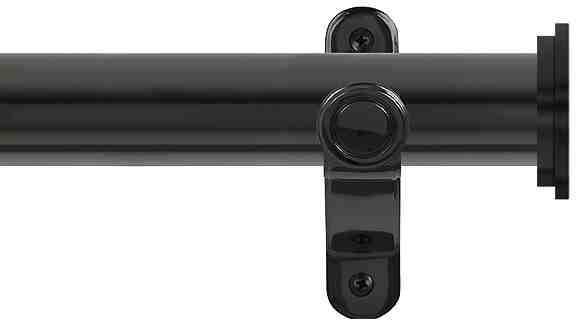 Renaissance Spectrum 35mm Eyelet Curtain Pole Black Nickel, Fynn Endcap