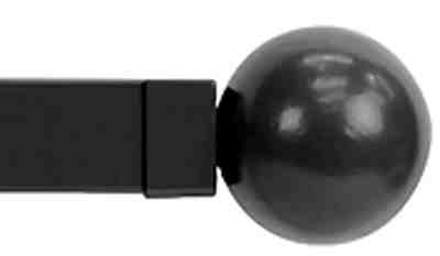 Cameron Fuller System 30 Straight Curtain Track Ball Black