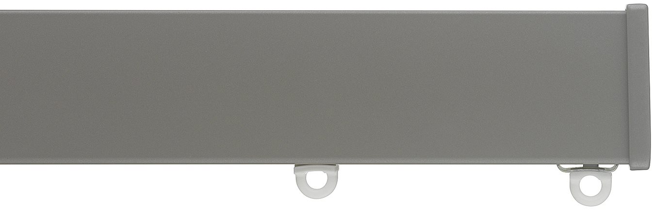 Silent Gliss Metroflat 36mm 7605 Curtain Track Slate Grey Stud Endcap 