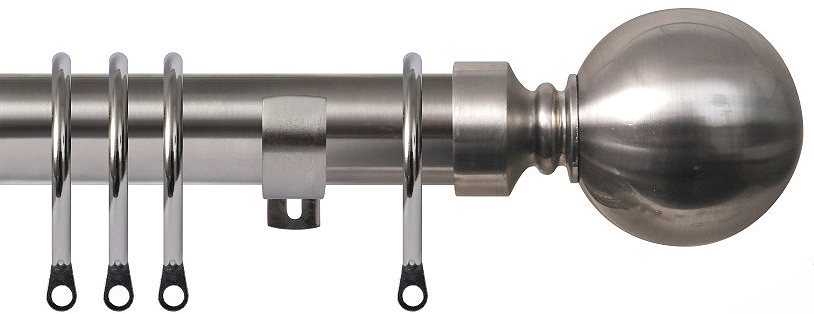 Renaissance 29mm Stainless Steel Standard Curtain Pole Ball