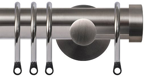 Renaissance 29mm Stainless Steel Contemporary Curtain Pole Endcap