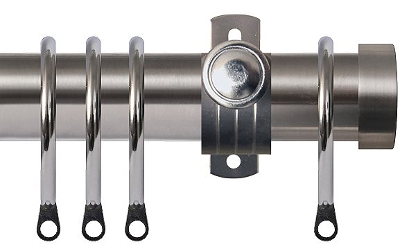 Renaissance 29mm Stainless Steel Adjustable Curtain Pole Endcap