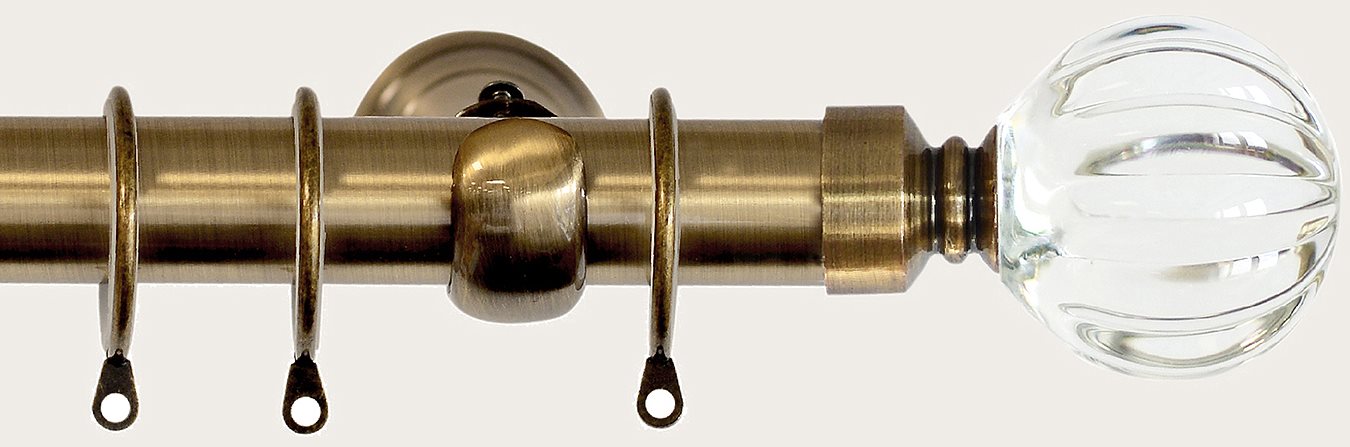 Laura Ashley 28mm Metal Pole Antique Brass Vivien
