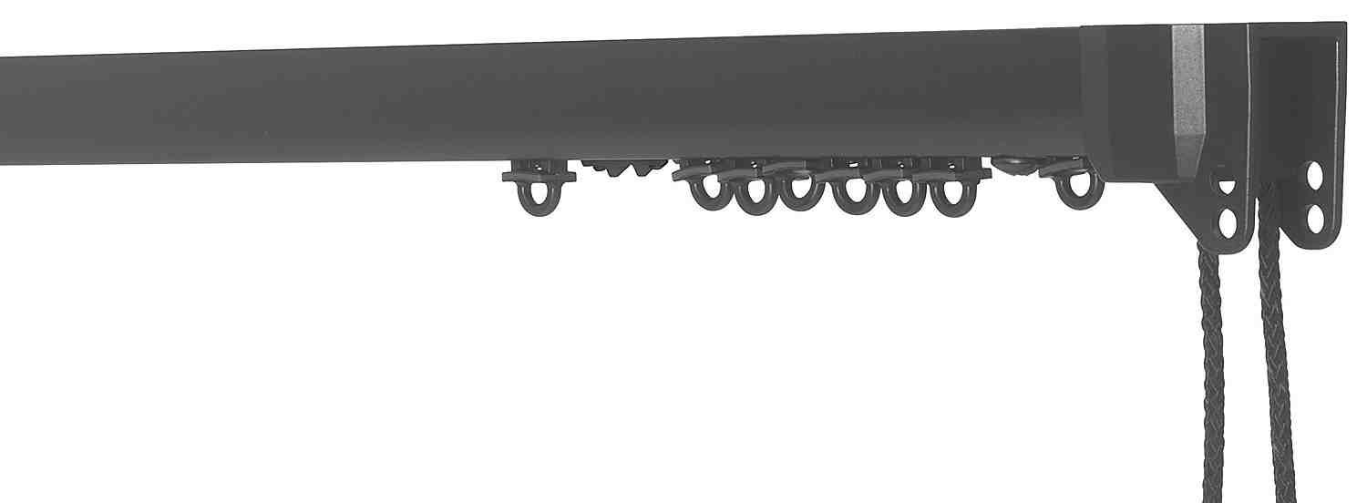 Silent Gliss 3840 Corded Curtain Track Black
