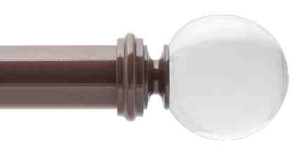 Bradley 30mm 38mm 50mm Elysian Curtain Pole Crystal Globe Finials