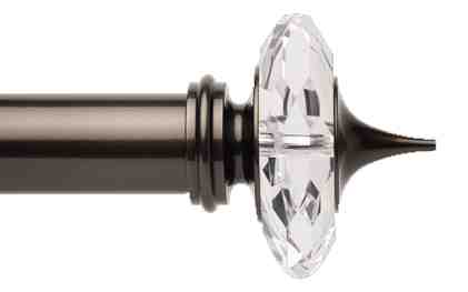 Bradley 30mm 38mm 50mm Elysian Curtain Pole Cut Crystal Templar Finials