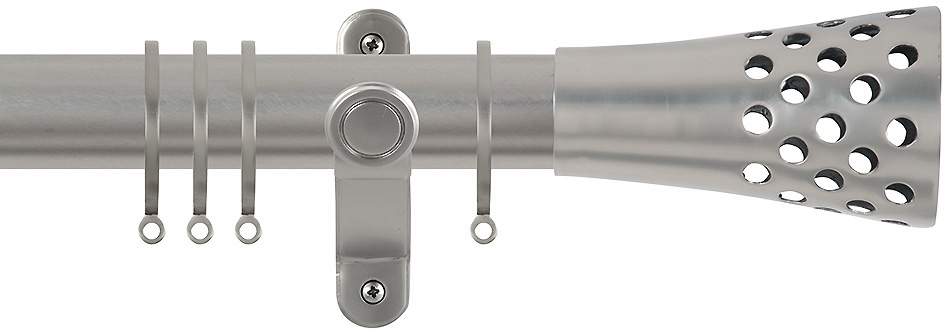 Renaissance Spectrum 35mm Curtain Pole Titanium, Trumpet