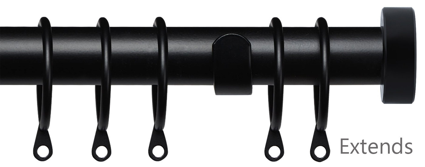 Speedy Pristine 25mm-28mm Extendable Pole Black Stud End Cap
