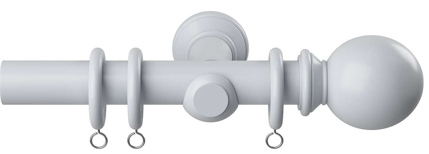 Speedy Woodland 28mm Wood Curtain Pole White