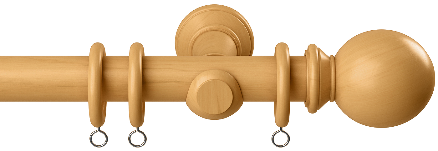 Speedy Woodland 28mm Wood Curtain Pole Natural Oak