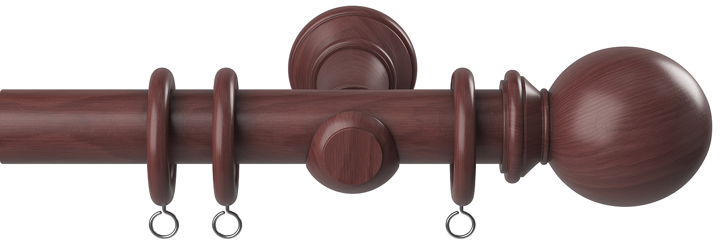 Speedy Woodland 28mm Wood Curtain Pole Dark Oak