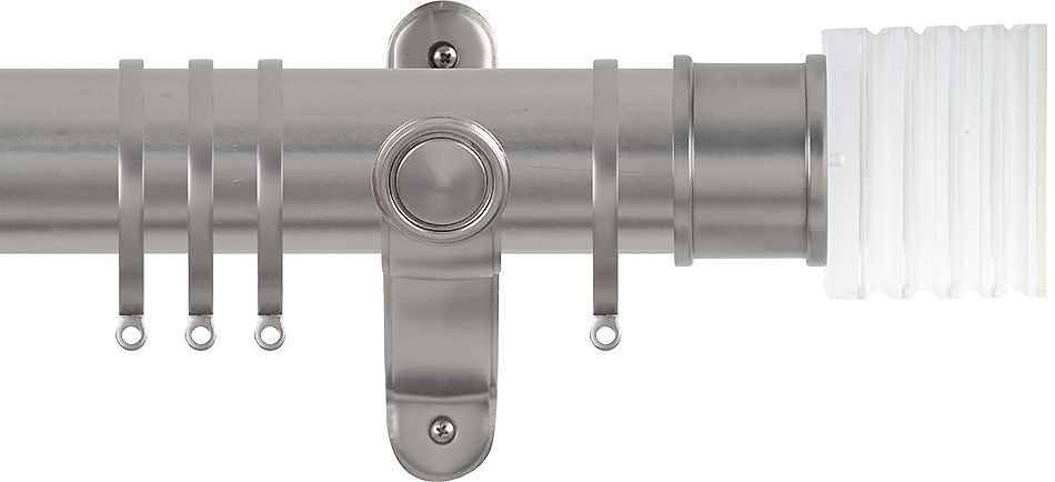 Renaissance Spectrum 50mm Curtain Pole Titanium, Acrylic Cube