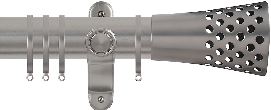 Renaissance Spectrum 50mm Curtain Pole Titanium, Trumpet