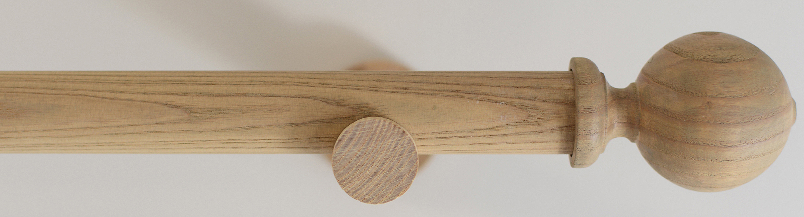 Laura Ashley Mitchell 28mm Wooden Eyelet Curtain Pole Washed Oak