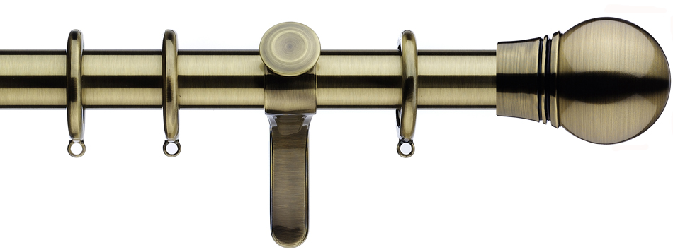 Integra Inspired Allure 35mm Pole Curvatura Burnished Brass Scepta