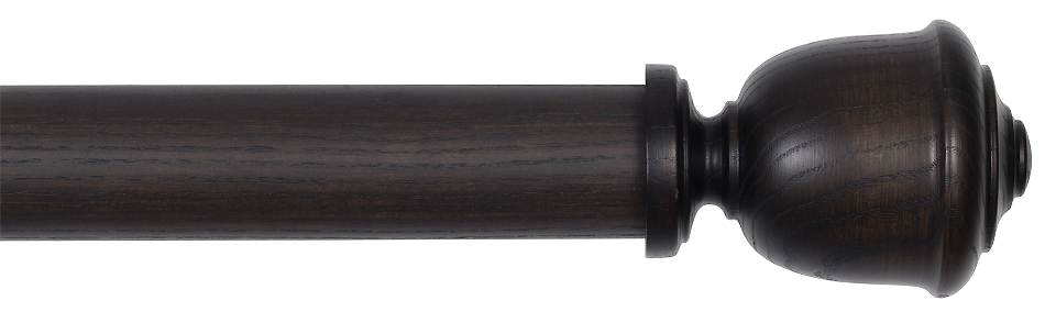 Byron Rustica 35mm 45mm Curtain Pole Burnt Oak Raphael