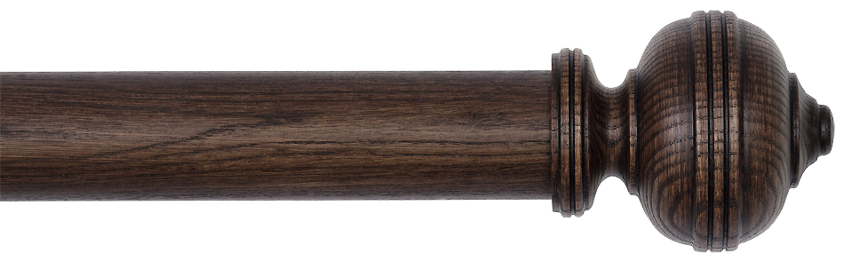 Byron Rustica 35mm 45mm Curtain Pole Toasted Oak Remy