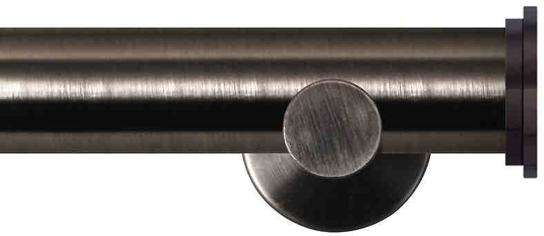 Renaissance Dimensions 28mm Contemporary Eyelet Pole Gun Metal, Fynn Endcap