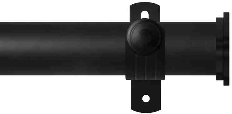 Renaissance Dimensions 28mm Adjustable Eyelet Pole Matt Black, Fynn Endcap