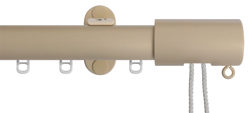 Renaissance 28mm Distinction Corded Metal Curtain Pole Country Cream, Barrel