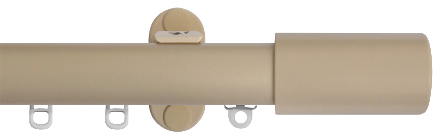 Renaissance 28mm Distinction Metal Curtain Pole Country Cream, Barrel