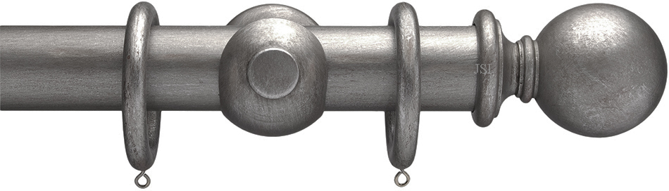 Advent Designs 35mm Metallic Painted Curtain Pole In Pewter With