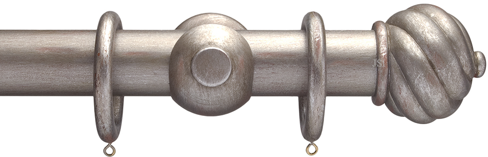 Advent Designs 47mm Metallic Painted Curtain Pole In Distressed