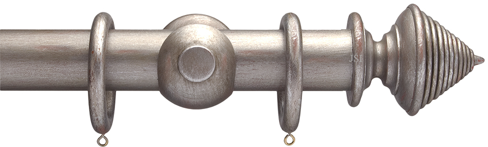 Advent Designs 47mm Metallic Painted Curtain Pole In Distressed