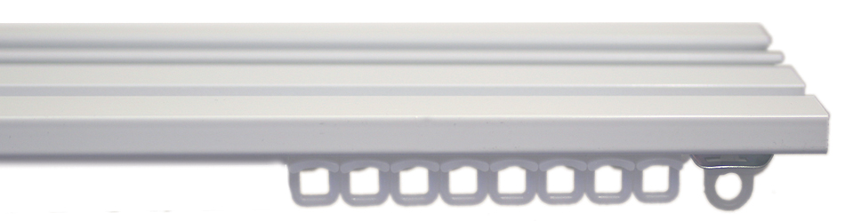 Jones Aluminium Triple Uncorded Track, White